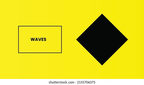 Waves cryptocurrency 3d logo isolated on yellow background with copy space.
vector illustration of Waves logo banner design concept.