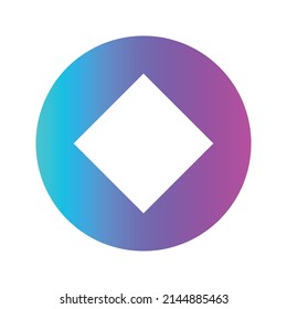 Onda icono de moneda de criptodivisa. Símbolo de la moneda WAVES. Icono de vector criptodivisa. Ilustración de vector plano - Vector