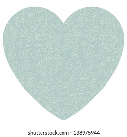 Waves or curls pattern. Fashionable modern wallpaper or textile