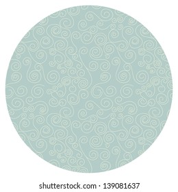  Waves or curls pattern. Fashionable modern wallpaper or textile