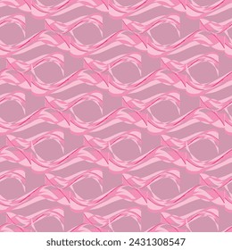 Waves Design Pink Seamless Vector Pattern Design