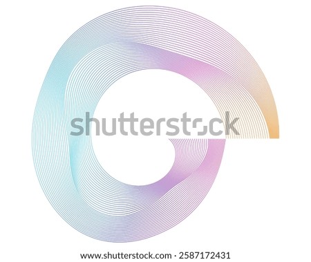Waves Design for Spa, Yoga, Relaxation, Wellness, Organic for Web-design, Banner, Brochure. Circular Dots and Flowing Lines for Eco-Friendly and Tranquil Design. Vector Illustration