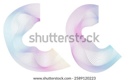 Waves Design for Spa, Yoga, Relaxation, Wellness, Organic for Web-design, Banner, Brochure. Icon, Logo, and Background made of Circular Dots, Lines, and Spirals. Patterns. Vector Illustration