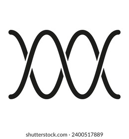 The waves. Diagram. Sound waves. The mathematical graph. Vector illustration. EPS 10.