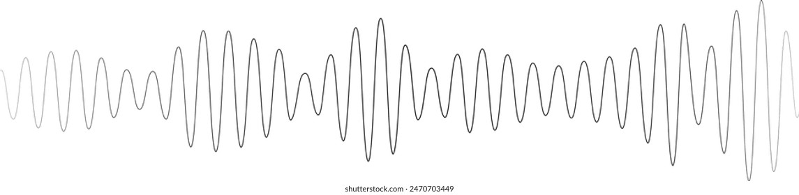 Waves of the Digital Equalizer Isolated on Black and White Backgrounds. Digital Sound EQ Vector Illustration. Voice Assistant Soundwave. AI Assistant Voice Generation or Recognition Concept.