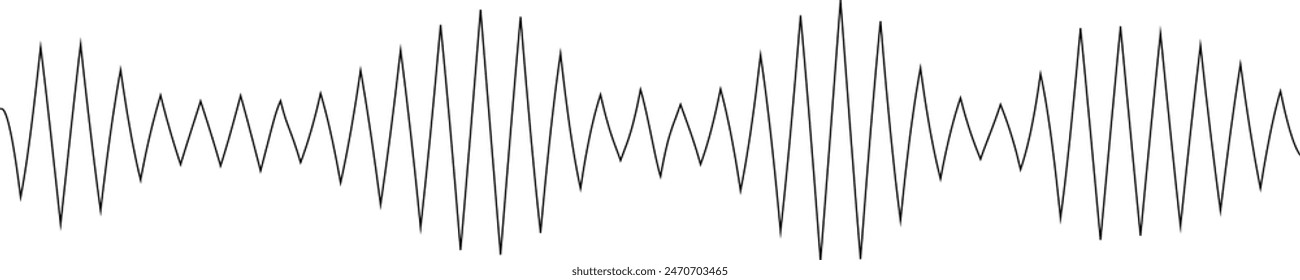 Waves of the Digital Equalizer Isolated on Black and White Backgrounds. Digital Sound EQ Vector Illustration. Voice Assistant Soundwave. AI Assistant Voice Generation or Recognition Concept.
