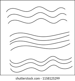 waves doodle icon vector