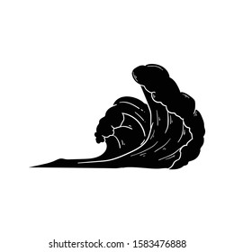 waves doodle icon vector hand drawing 