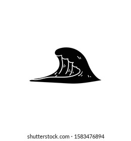 waves doodle icon vector hand drawing 