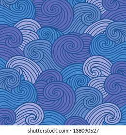 Waves Doodle Pattern