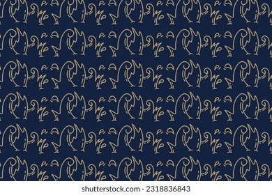 Waves doodle pattern background design