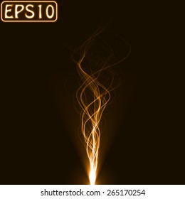 waves from energy core (golden colored,version)