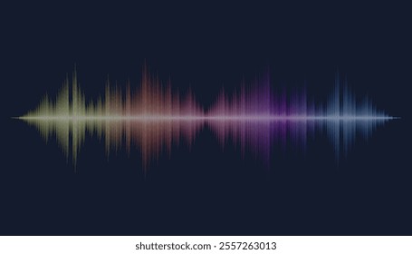 Waves of the equalizer. Audio wave talking. Voice speaking music sound line levels. Podcasting