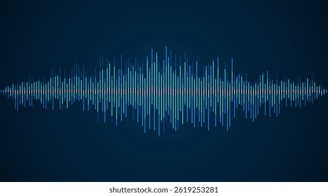 Waves of the equalizer. Audio wave talking. Voice speaking music sound line levels. Podcasting