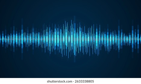 Waves of the equalizer. Audio wave talking. Voice speaking music sound line levels. Podcasting