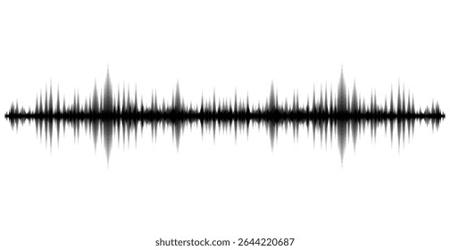 Waves of the equalizer isolated on white background