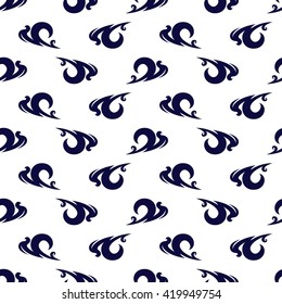 Waves fashion pattern. Sea texture. Seamless.