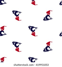 Waves fashion pattern. Sea texture. Seamless.
