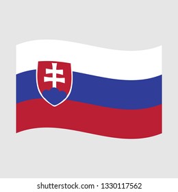 waves Flag of Slovakia design template vector illustration. vector eps 10