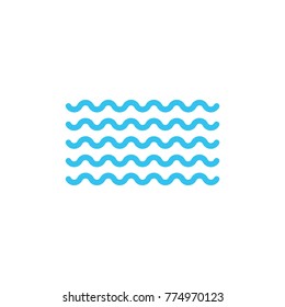 Waves flat vector icon