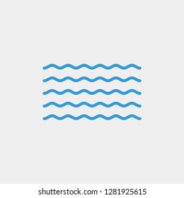 Waves flat vector icon. Water flat vector icon