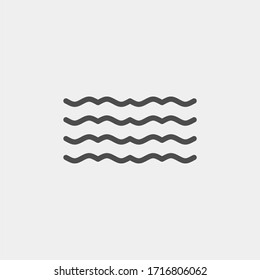 Waves flat vector icon. Water flat vector icon