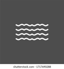 Waves flat vector icon. Water flat vector icon
