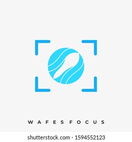 Waves Focus Illustration Vector Template. Suitable for Creative Industry, Multimedia, entertainment, Educations, Shop, and any related business