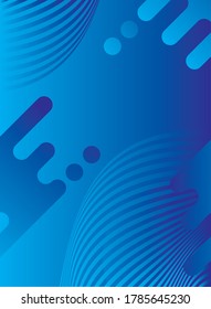 waves and forms blue background vector illustration design