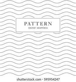 Waves geometric seamless pattern. Simple black and white background design. Template for prints, wrapping paper, fabrics, covers, flyers, banners, posters and placards, EPS10 vector illustration.