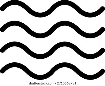 Diseño de iconos de estilo de glifo de ondas