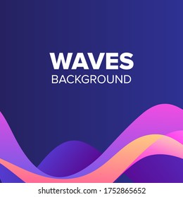 Waves Gradient Color Background Design