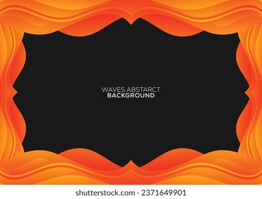 waves gradient frame background modern style