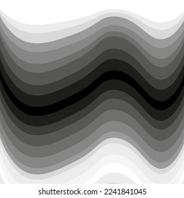Waves of grey shades vector background abstraction art