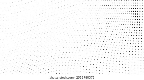 Waves of halftone texture in black and white