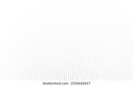 Waves of halftone texture in black and white
