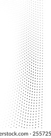 Waves of halftone texture in black and white