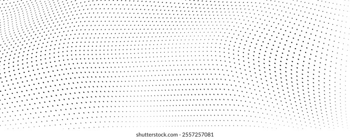 Waves of halftone texture in black and white