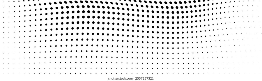 Waves of halftone texture in black and white