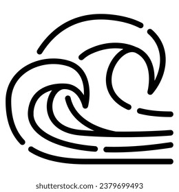 Waves Icon illustration, for uiux, web, app, infographic, etc