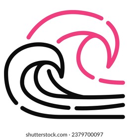 Waves Icon-Illustration, für Uiux, Web, App, Infografik usw.