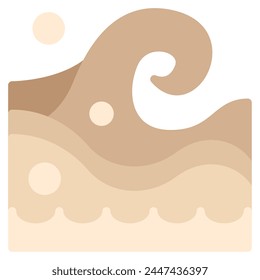 Waves Icon Illustration, for web, app, infographic, etc