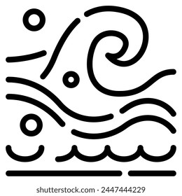 Waves Icon Illustration, for web, app, infographic, etc