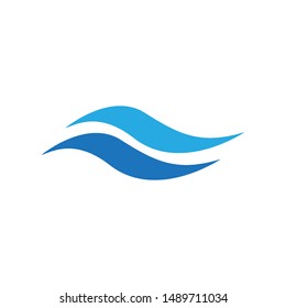 Waves icon logo vector design template