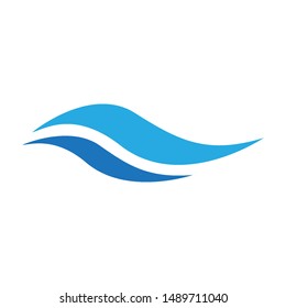 waves icon logo vector design template