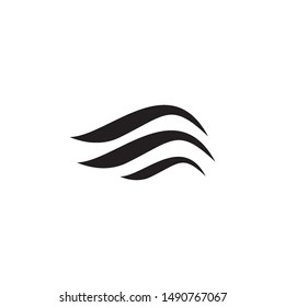 waves icon logo vector design template