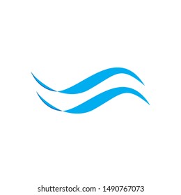 waves icon logo vector design template