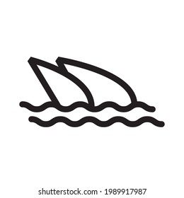 Icono de ondas o logotipo de ilustración vectorial de símbolo aislado, ilustración vectorial con contorno negro de alta calidad.