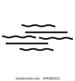 waves icon or logo vector illustration of isolated sign symbol, vector illustration with high quality black outline.