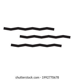 waves icon or logo vector illustration of isolated sign symbol, vector illustration with high quality black outline.